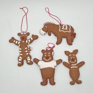 Disney 1999 Winnie Pooh Gingerbread Ornaments Tigger Eeyore Piglet Set Of 4 RARE